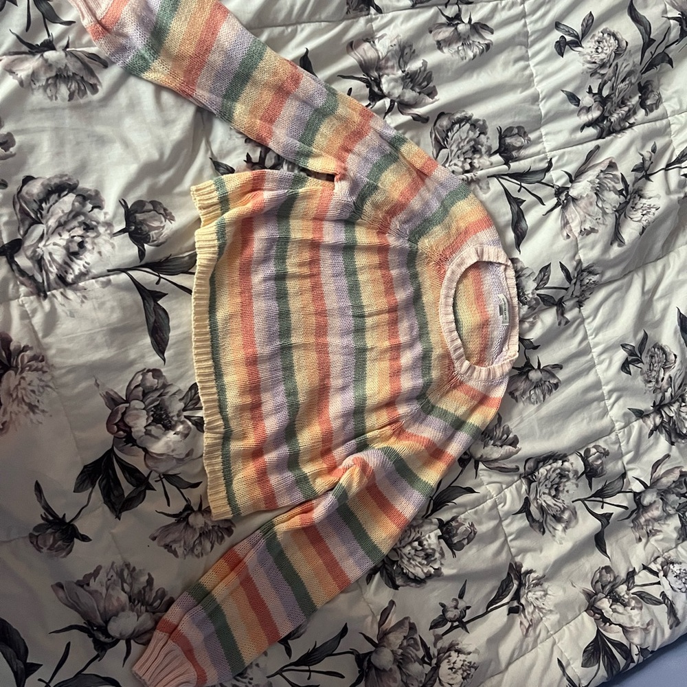 American Eagle Outfitters Pastel Striped Sweater